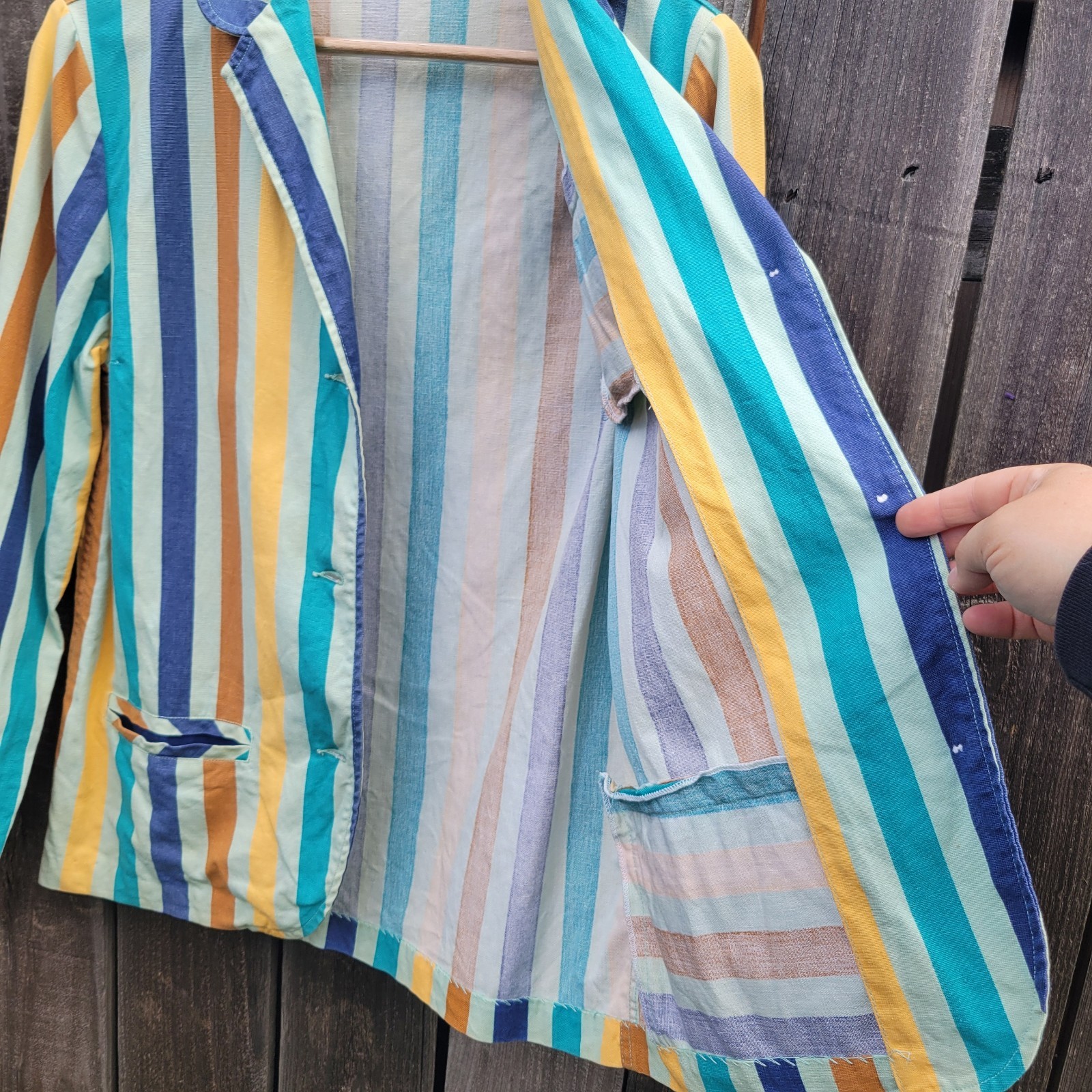White Stag Original Sailcloth Rare 1950s VTG Women’s Multicolor Striped Blazer