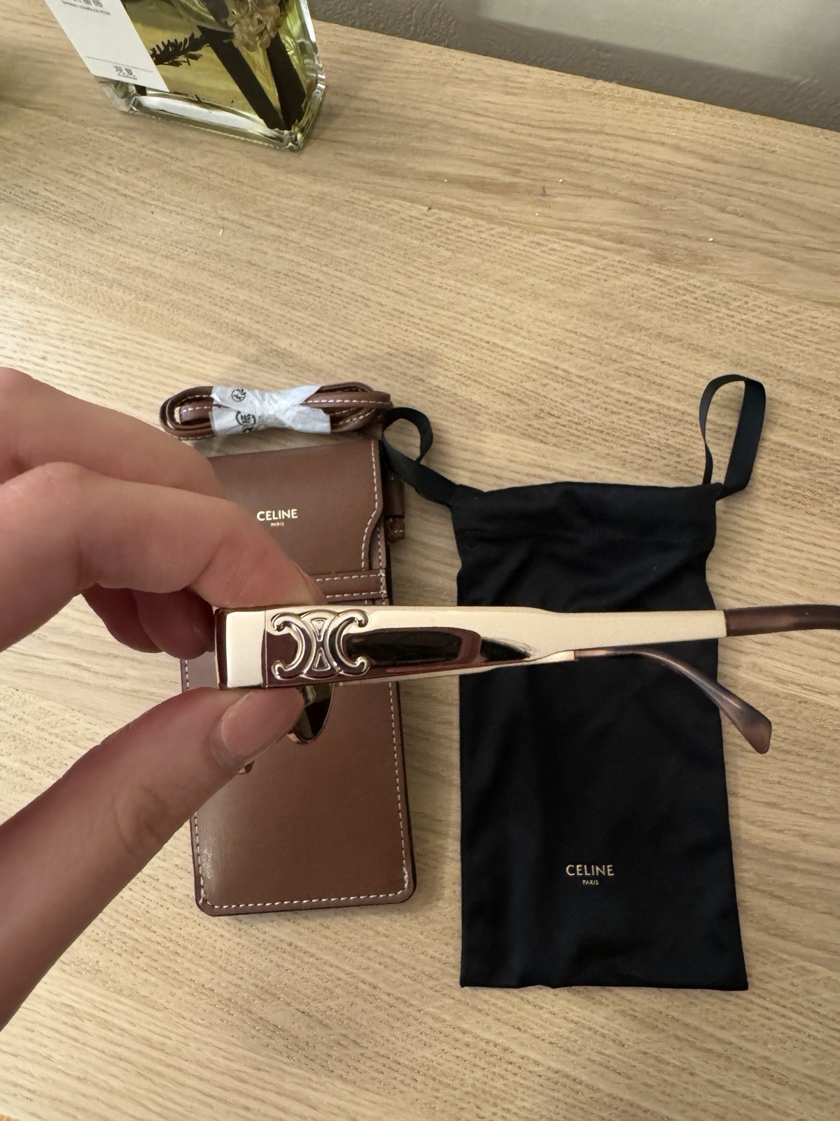 Celine Metal Triomphe 54MM Oval Sunglasses – Brown