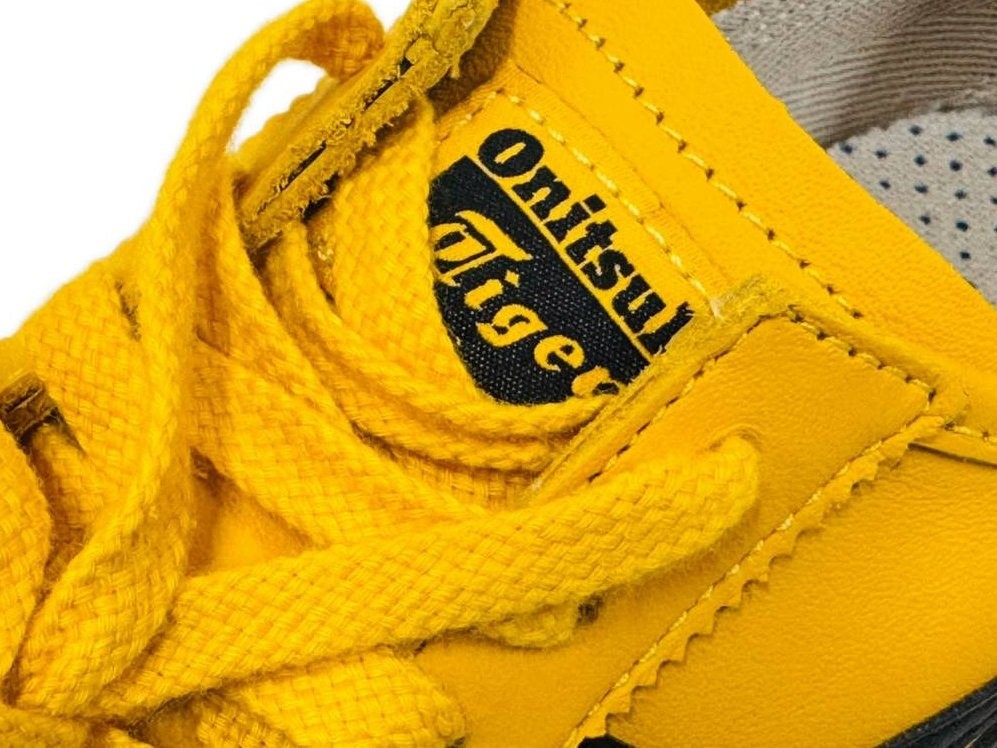 Onitsuka Tiger Mexico 66 Yellow Black Leather Sneakers Shoes Unisex w/ Box
