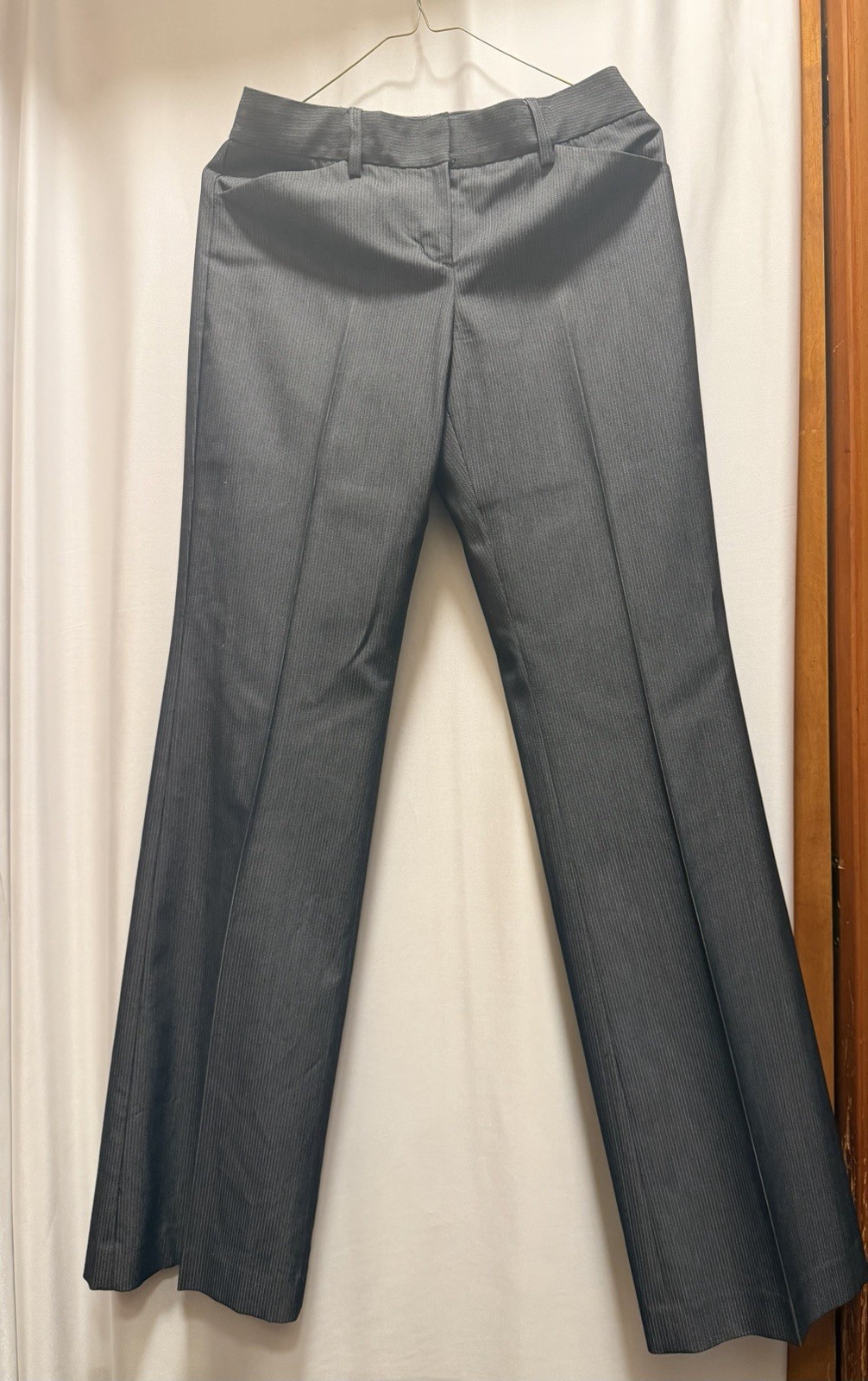 Express Design Studio Editor Womens Gray Pinstripe Dress Pants Size 0 Career