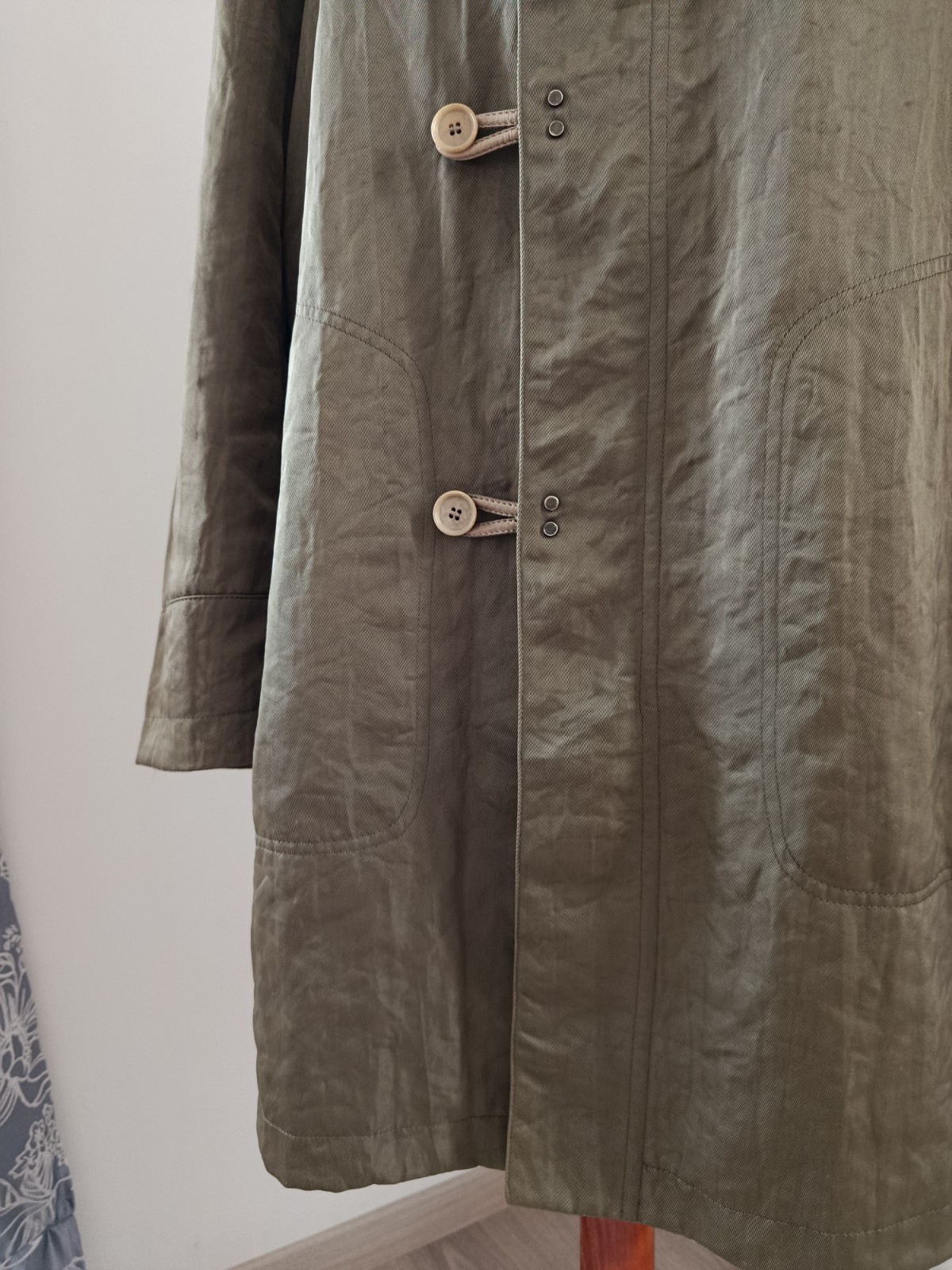 Calvin Klein Collection 2006 Italo Zucchelli Olive Technical Nylon Shell Coat 54