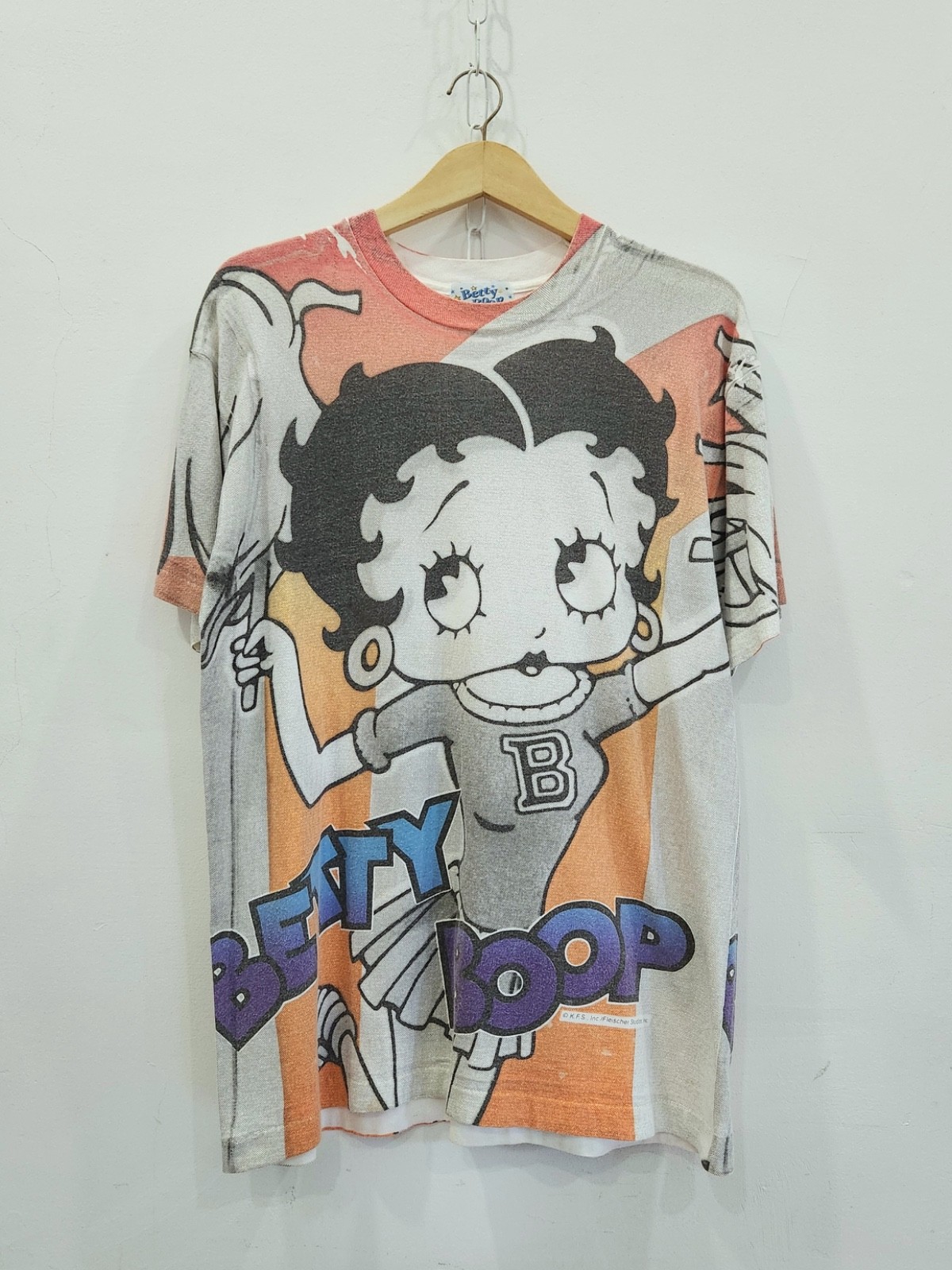 Betty Boop 90s T Shirt All Over Print Size Large