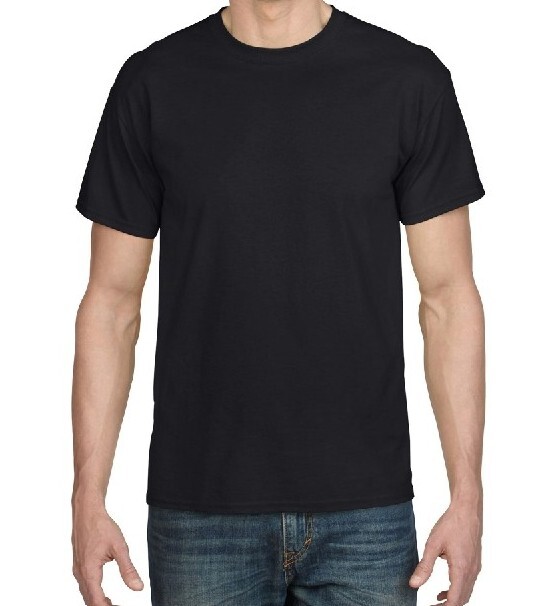 5000 GILDAN Heavy Duty Cotton Tee Black Blank Shirts Large men’s classic t-shirt