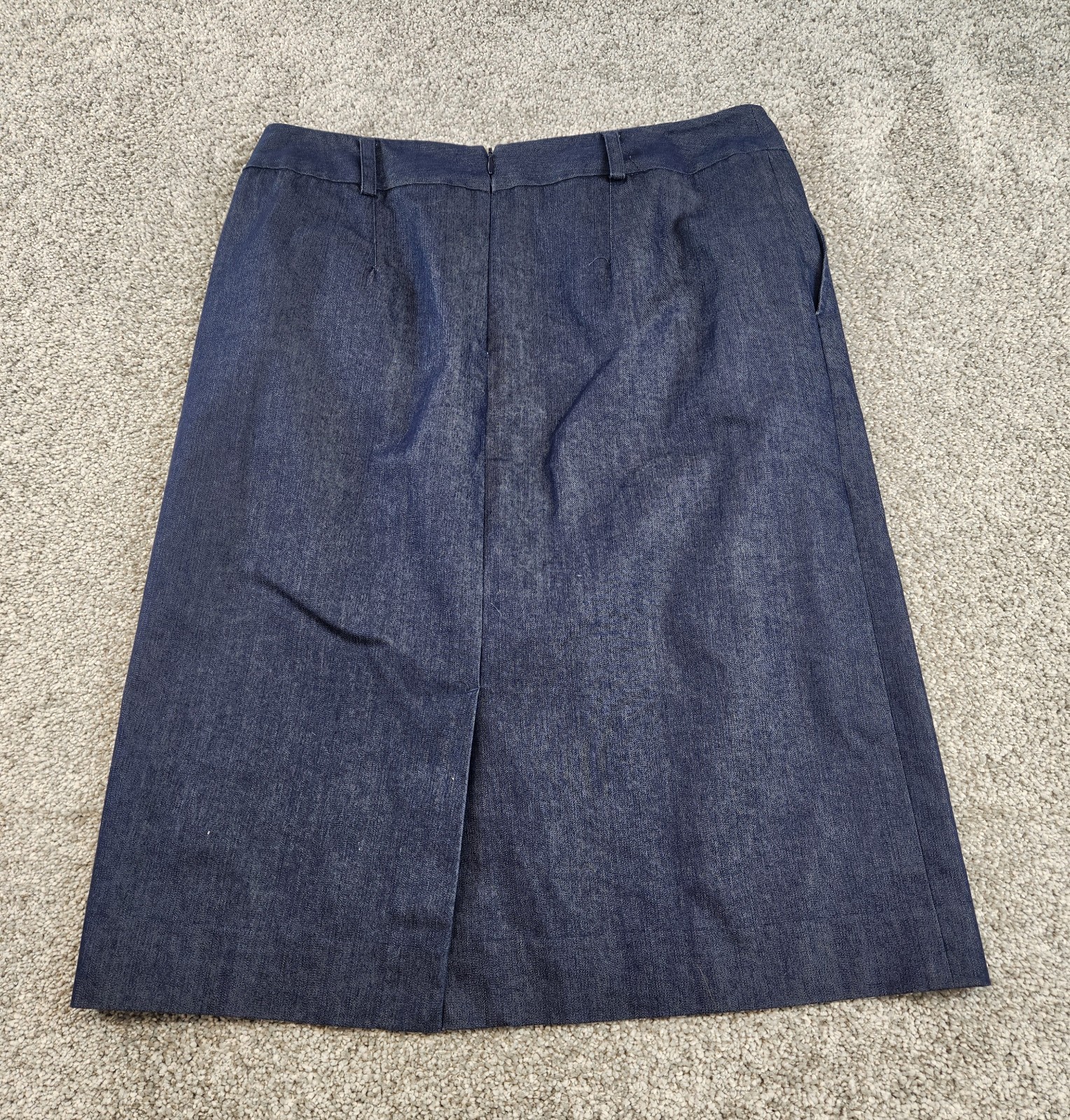 Pendleton Blue Cotton Blend Button Accent Pencil Skirt Size 6