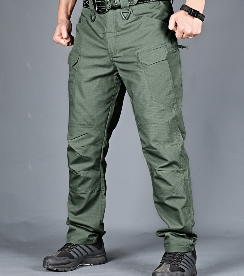 Mens Cargo Pants Work Combat Pants Outdoor Hiking Waterproof Trousers Tactical