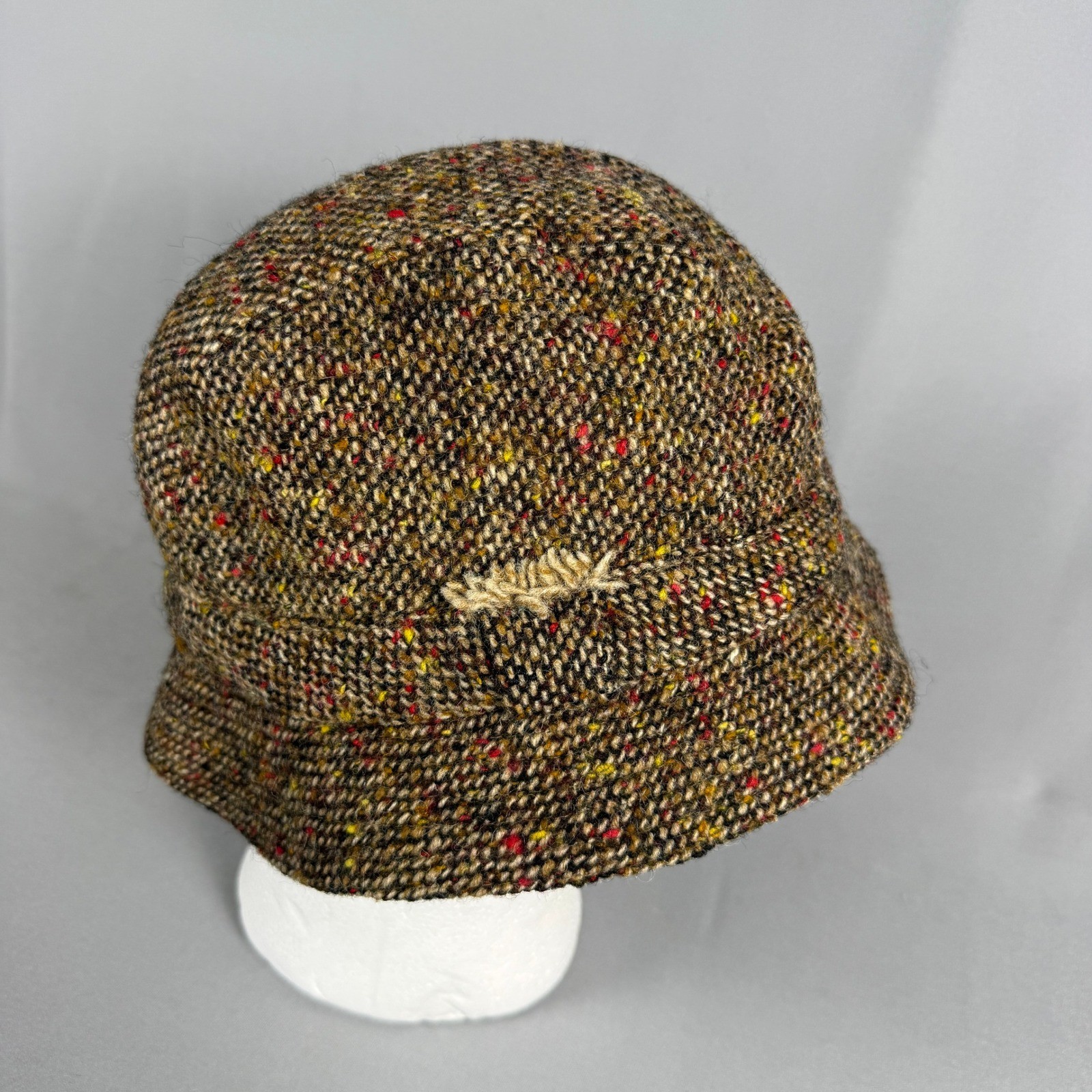 David Hanna & Sons W Bill Ltd Wool Tweed Bucket Hat Brown Multi Made in Ireland