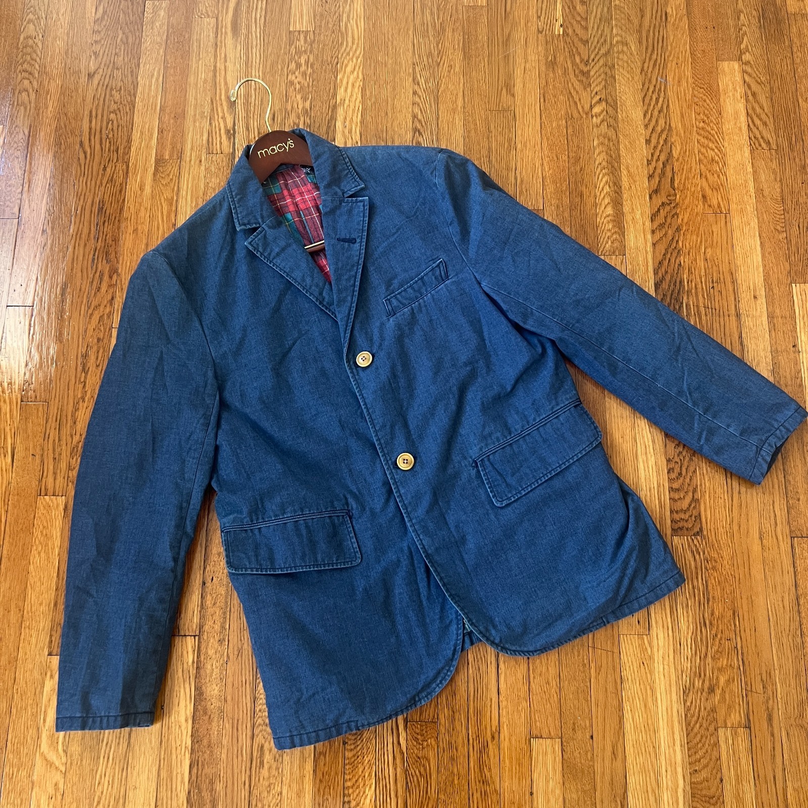 Shuttlenotes Master Cloth Japan Made Blue Cotton-Blend Lined Blazer – Medium