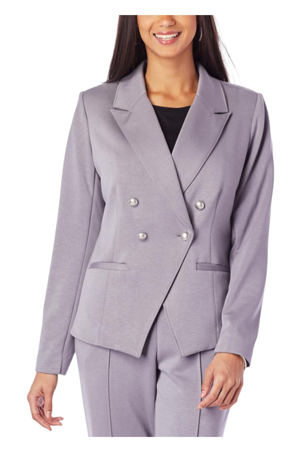 G by Giuliana Women’s Sandwash Scuba Knit Blazer Gray