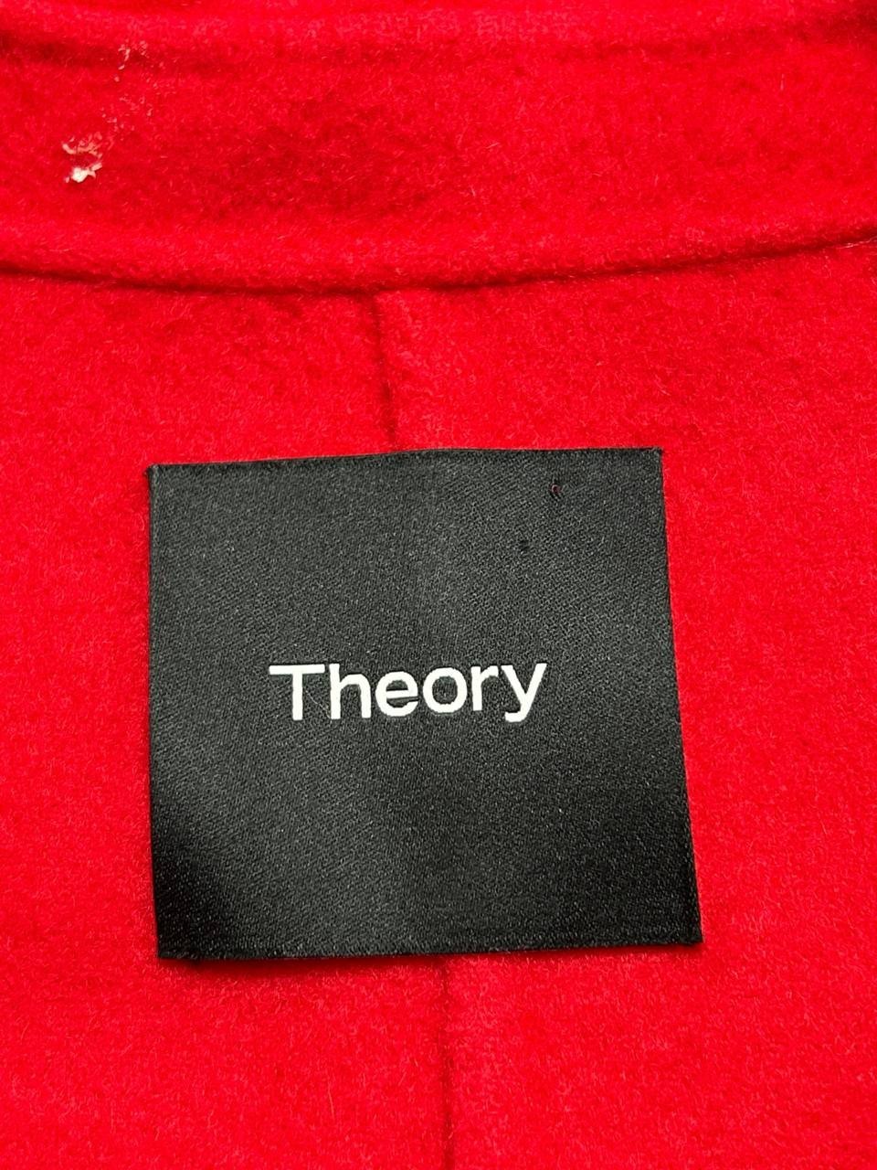 Theory Overcoat Womens Medium Red Wool *