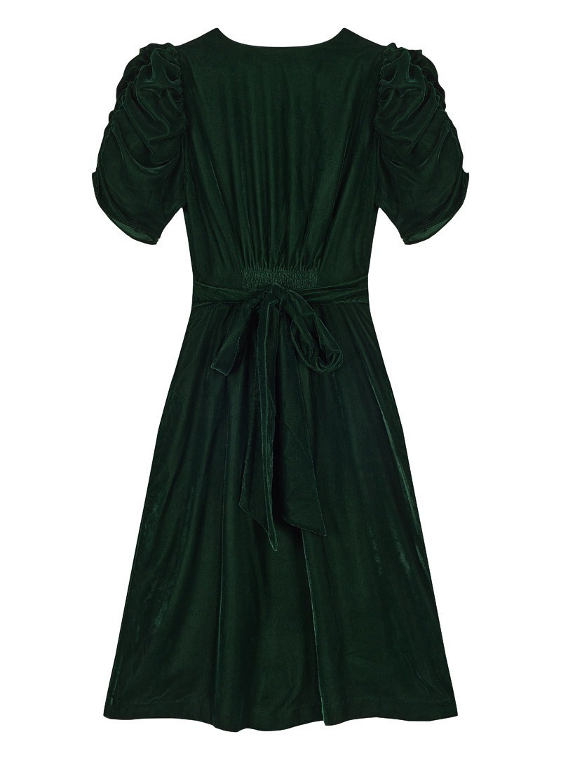 Joanie X Christina Hendricks Green Velvet Dress Size 26 Gothic BNWT RRP £129