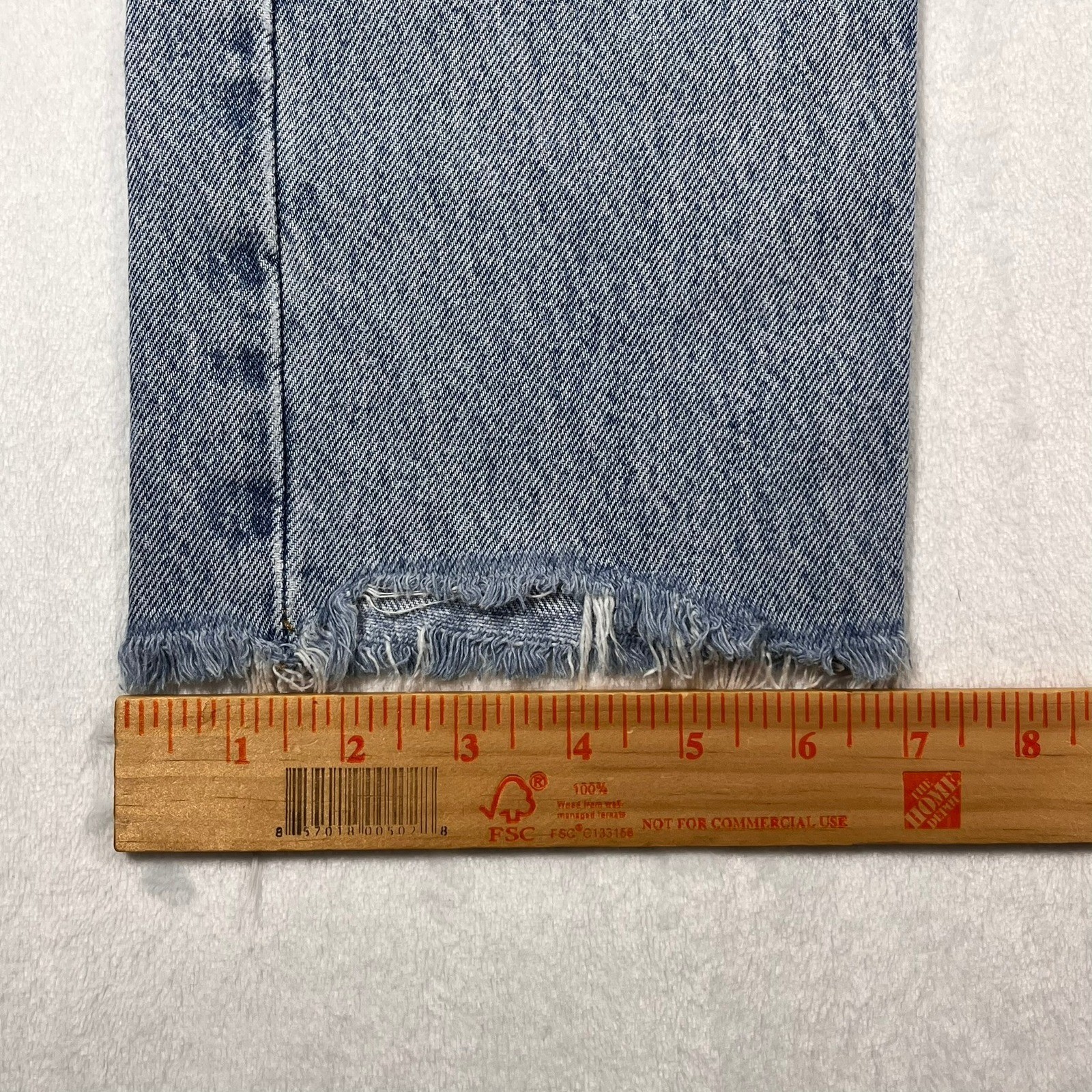 Agolde Riley High Rise Straight Crop Jeans Light Indigo Raw Hem Women’s 27×26