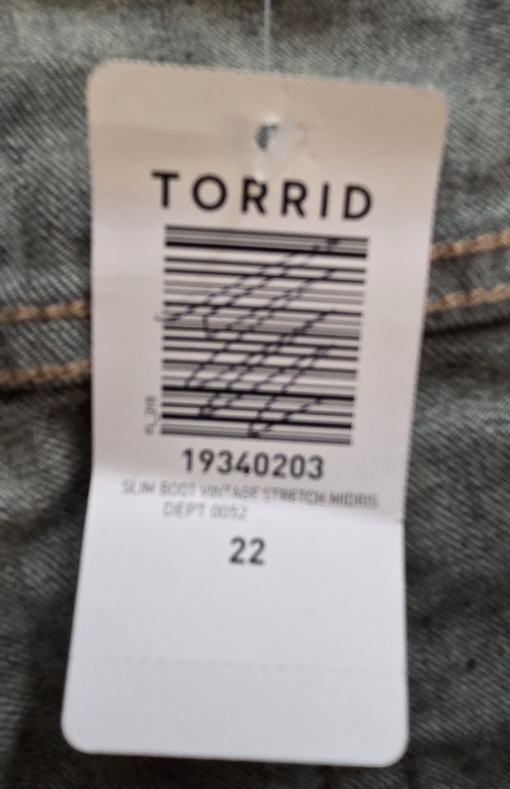 TORRID Plus Size Slim Boot Jean Vintage Stretch Dark Mid Rise Boot Cut 22 SHORT