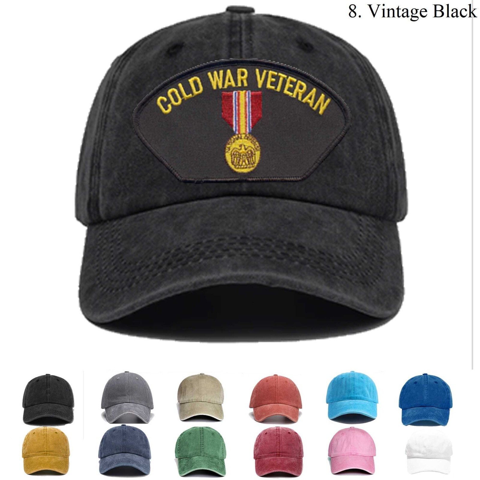 Embroidered Hat Cold War Veteran, Veteran Cap,Trucker Hat, Baseball Cap, Gift