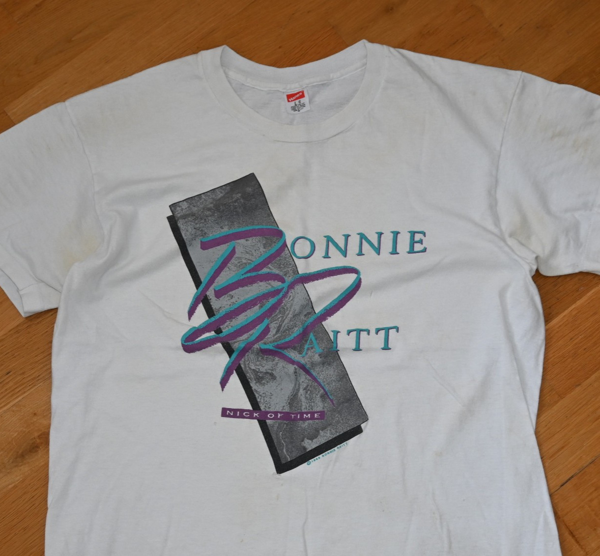 *1980’s BONNIE RAITT* vtg original 1989 Concert Tour blues rock tee t-shirt (L)