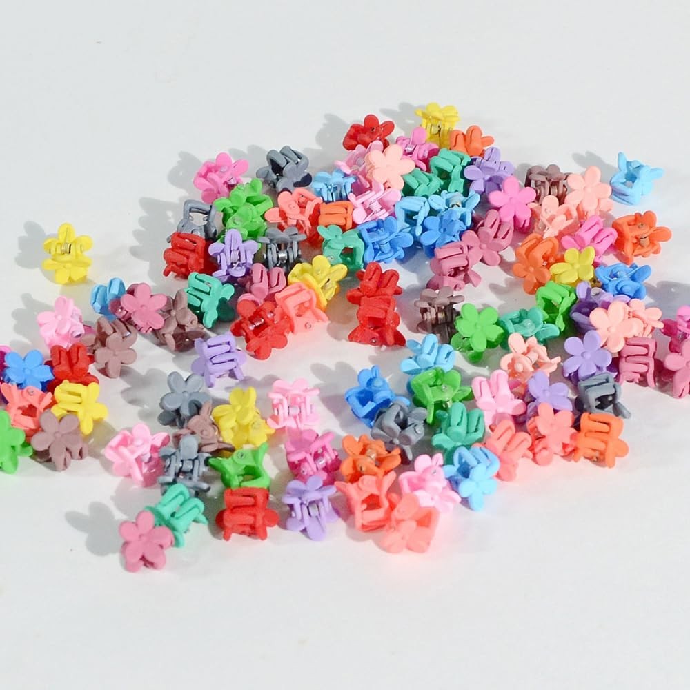 50Pcs Mini Flower Hair Clip Flower Clips,Colorful Mini Hair Claw,for Women, Girl
