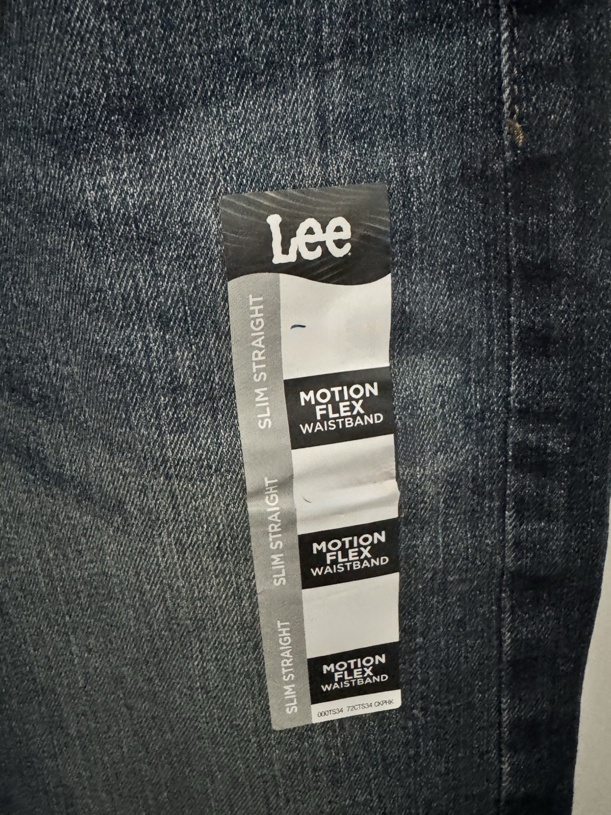 Lee Slim Straight Med Wash Blue Jean Sz 31×30 Motion Flex Waistband Stretch NWT