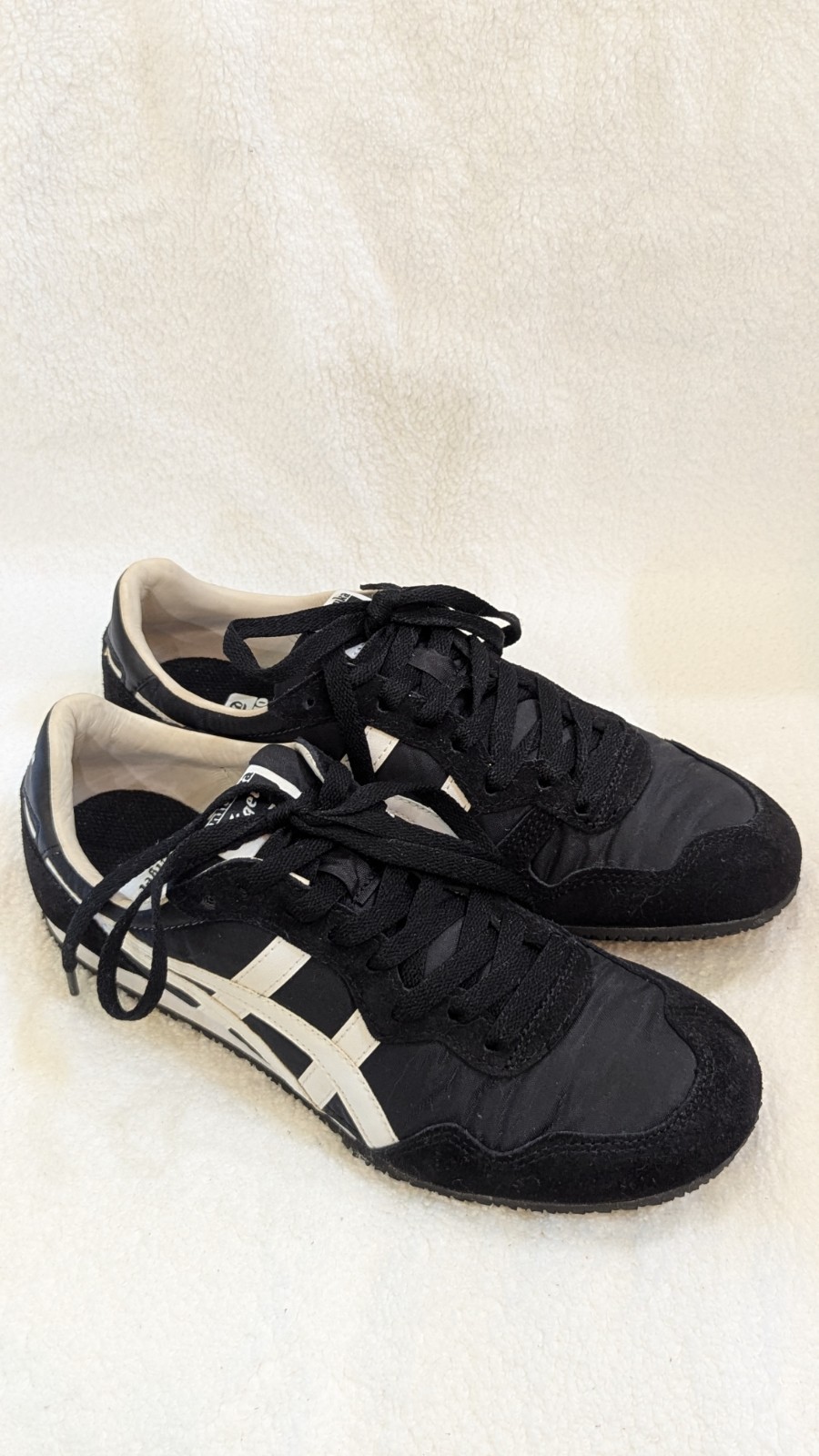 ASICS Onitsuka Tiger Serrano Black/White Classic Shoes Size 8.5 Womens