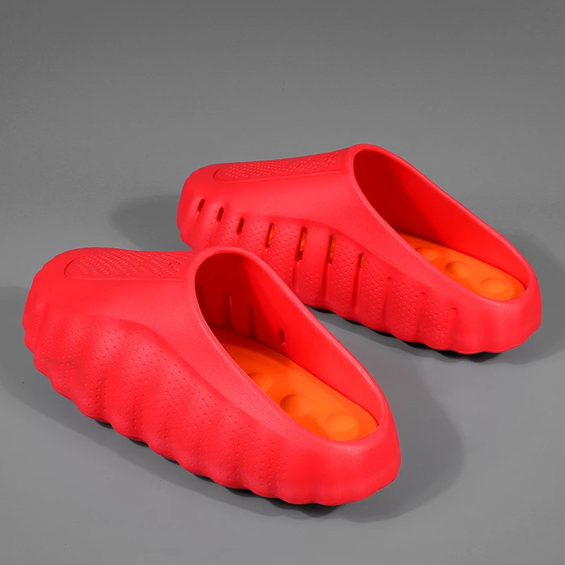 New Men’S Slippers Outdoor Soft Thick Sole Slides Breathable Sandals Non-Slip Ba