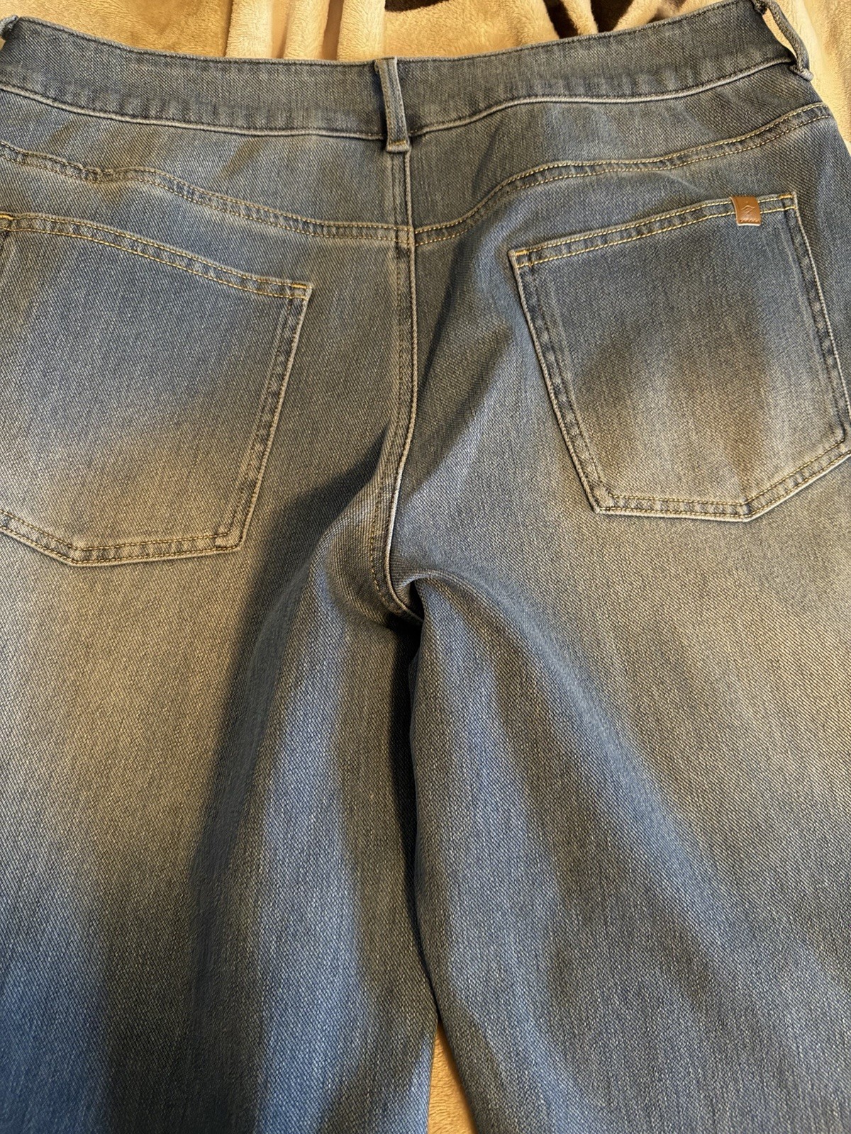 Halara Jeans Asymetrical Jeans Petite Medium. NWOT.