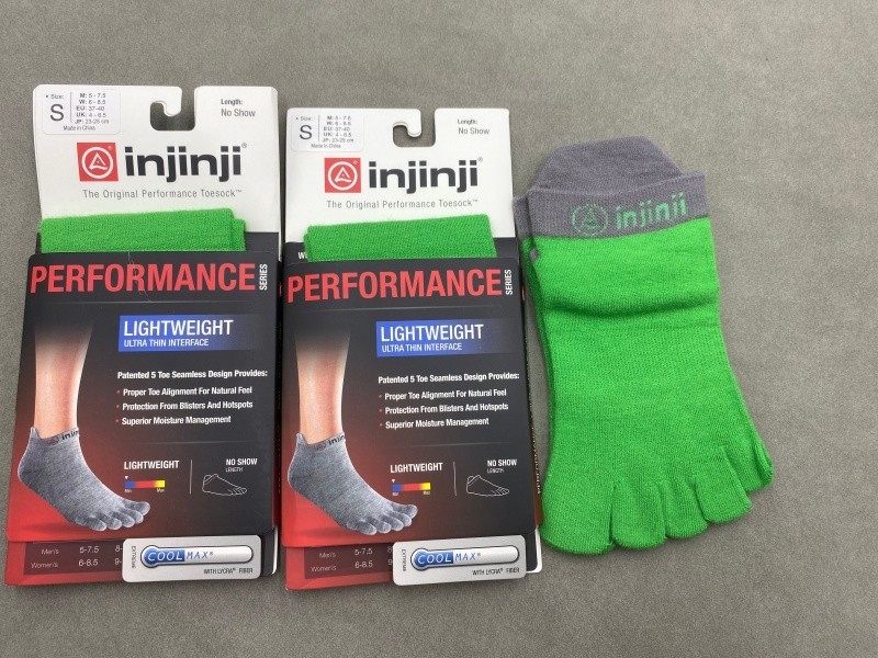 Injinji Performance Lightweight Thin No Show Toe Socks 3 Pack Women’s Size S