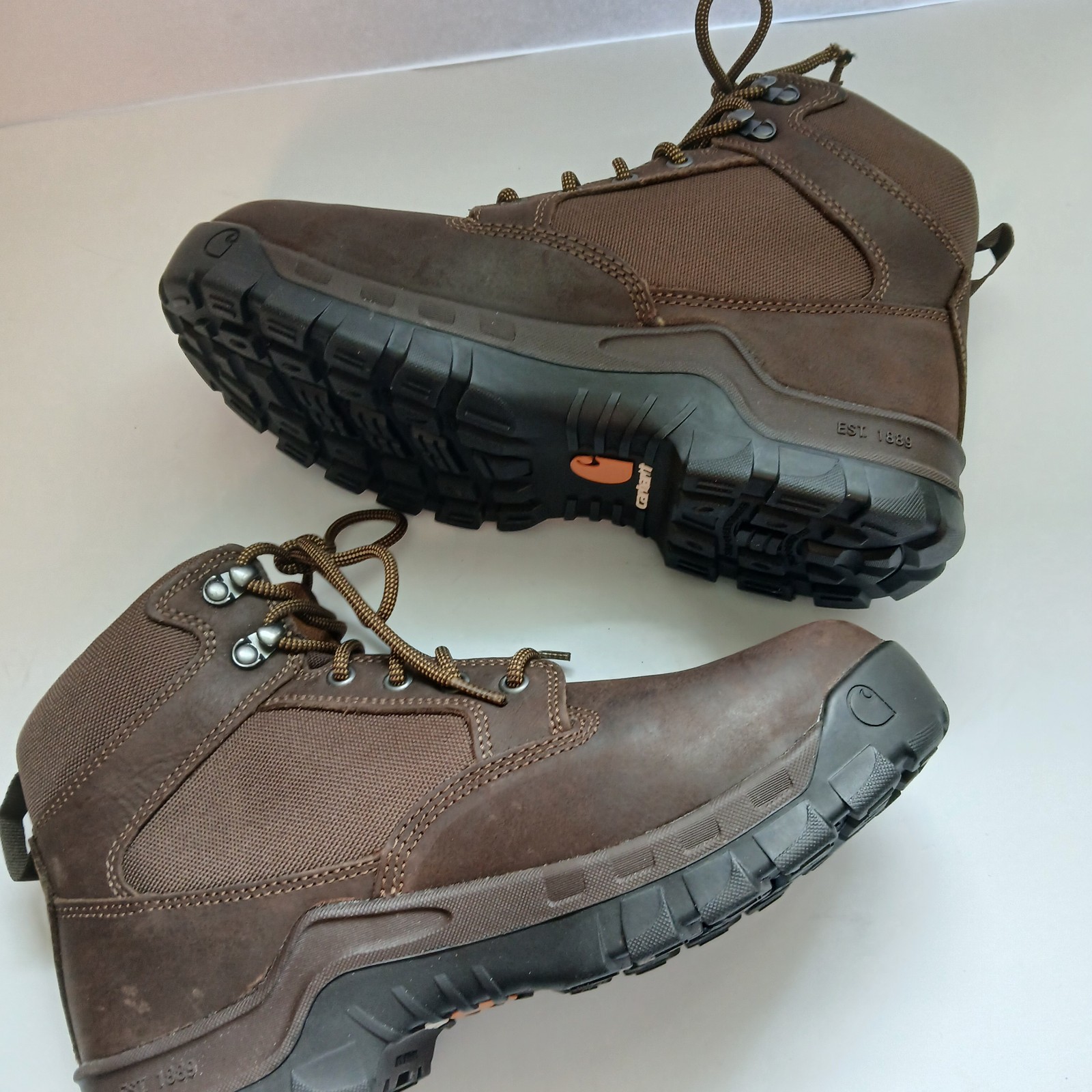 Carhartt Rugged Men’s Size 8.5W – 6″ Steel Toe Brown Work Boots – Retail $99.99