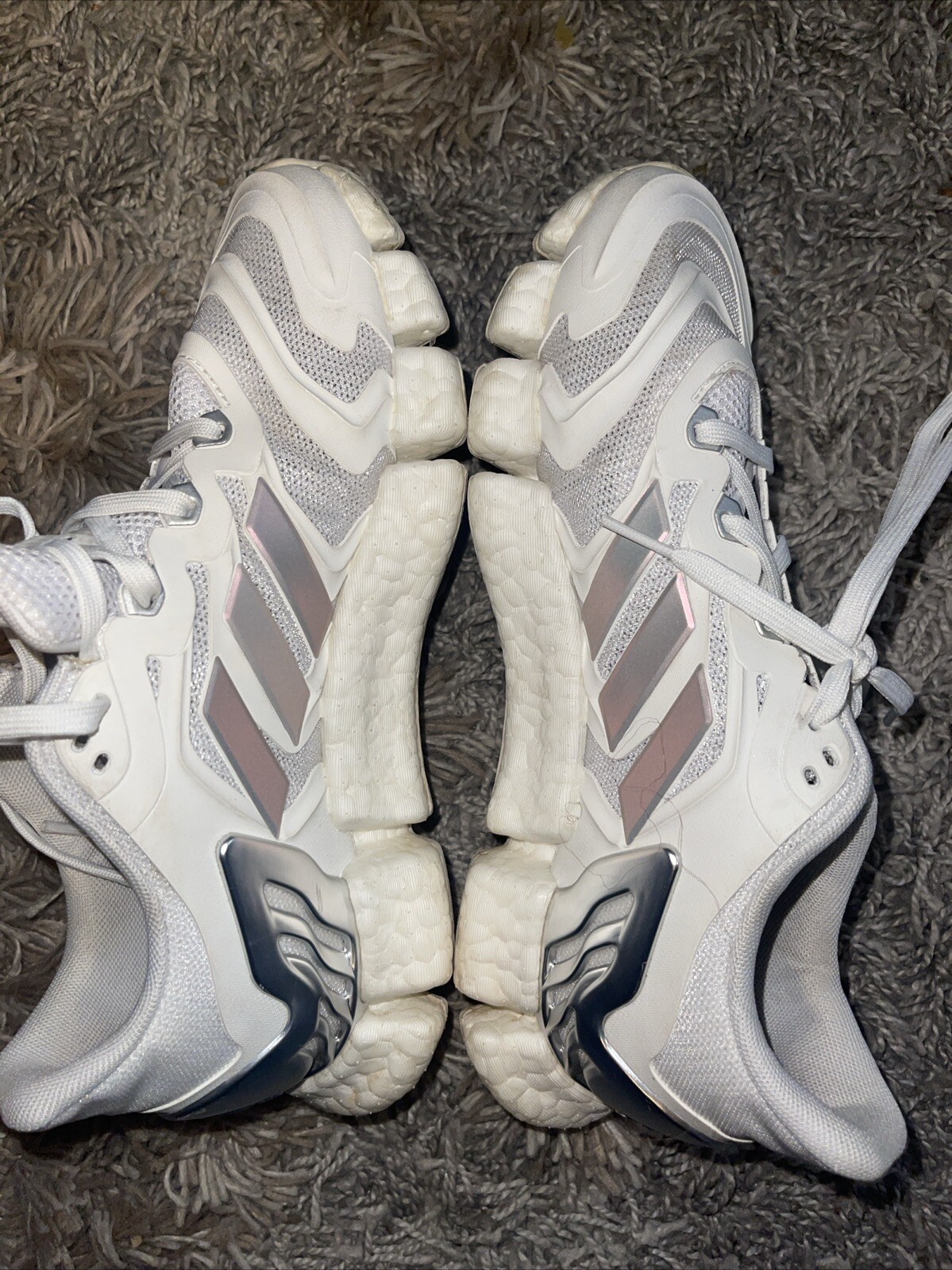 adidas Climacool Vento BOOST White Silver Men Unisex Running Shoe FZ1731 Sz 7