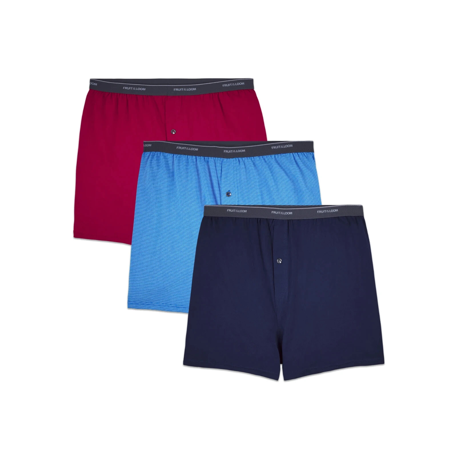 3 or 6 Fruit of the Loom Big Men’s Cotton Stretch Knit Boxer 2XB-5XB