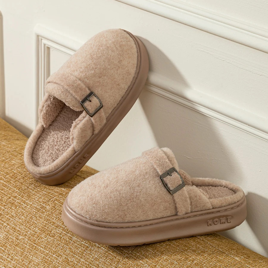 Winter Women’s Indoor Slippers Warm Soft Soled Comfortable Outdoor Non Slip Suit