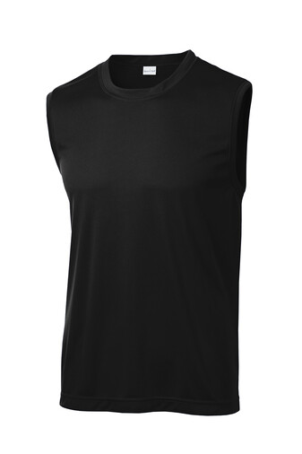Sport Tek Sleeveless Posi Charge Competitor T Shirt Black True Royal ST352