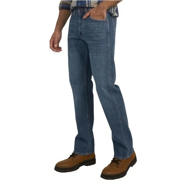 Wrangler Men’s Regular Fit Regular at Seat & Thigh Pants, Blue, Size 40X30