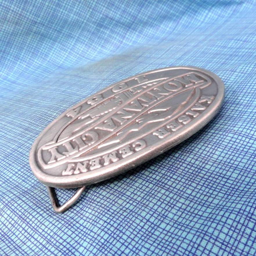 Kaiser Cement SA Belt Buckle 1984 #LE Montana City Plant RM Vick Siskiyou.GMP429