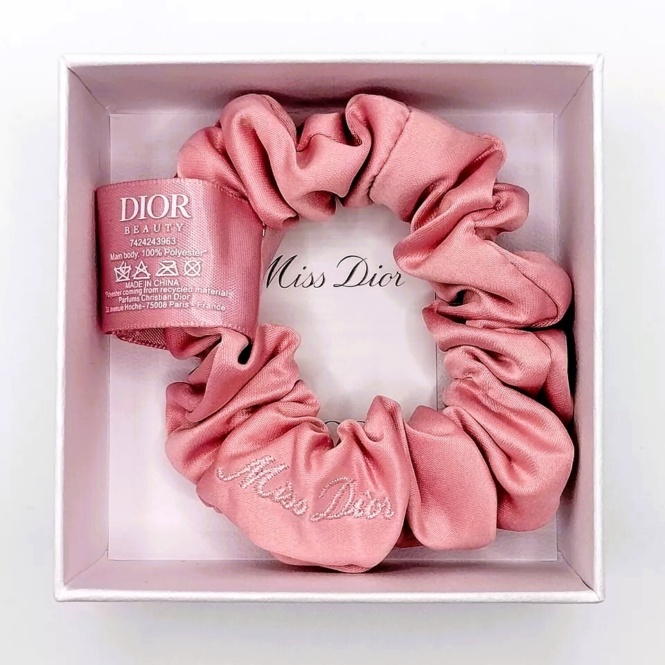 Miss Dior Pink Hair Scrunchie + Blooming Bouquet EDT Sample Spray Limited Ed NIB