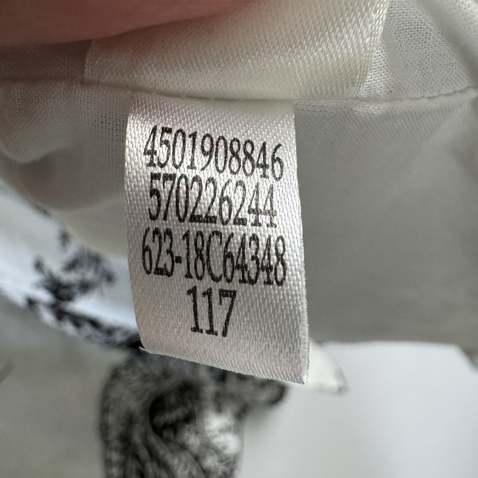 Chicos Size 3P Linen Blend Open Front Blazer White Black Paisley Womens XLP