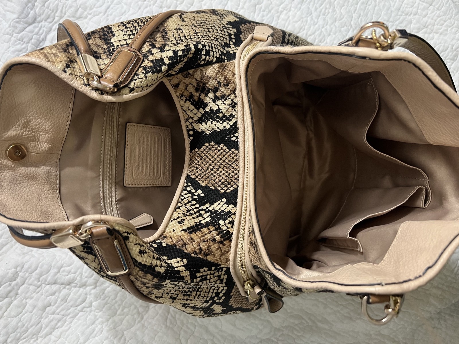 COACH Madison Python Phoebe EUC Bag