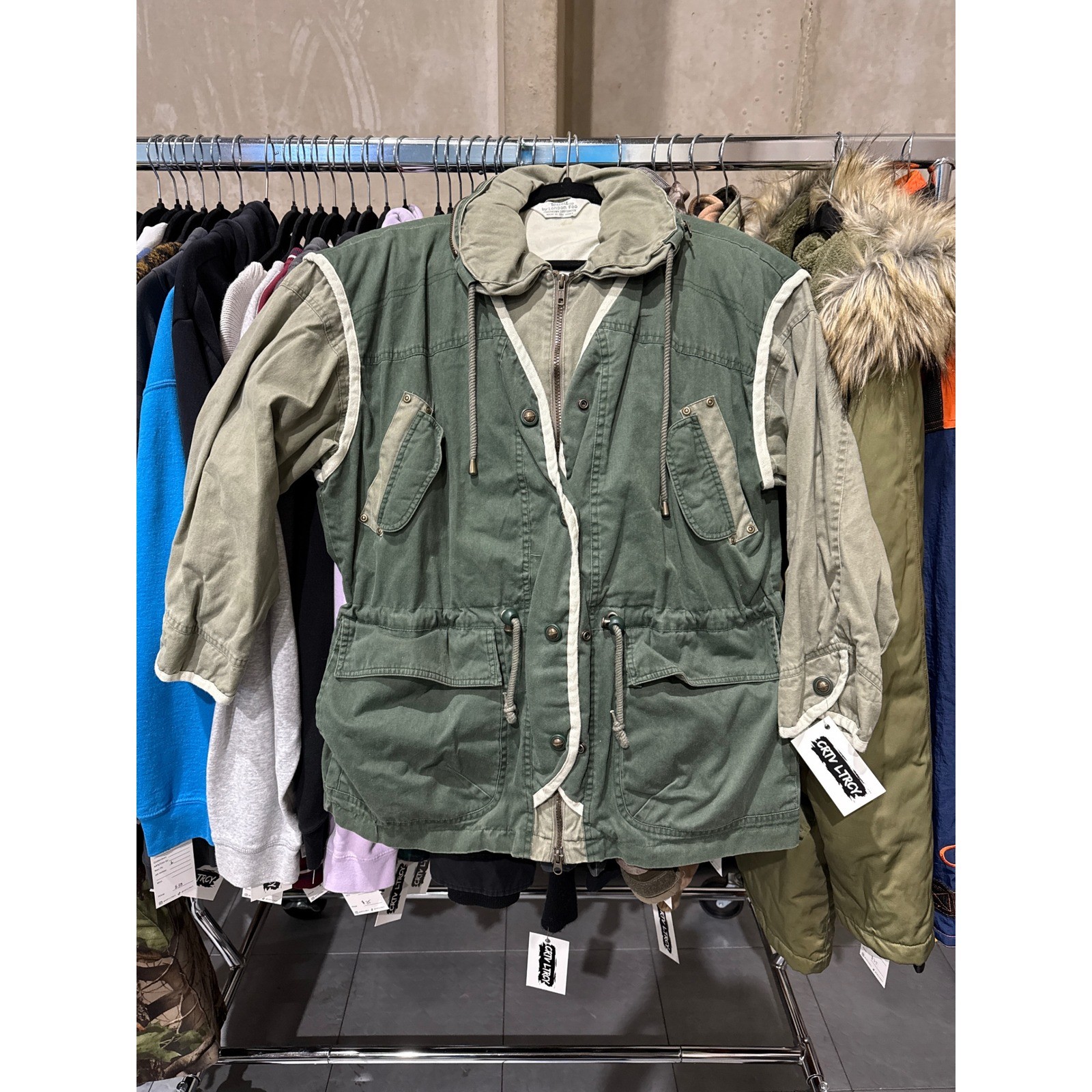 80’s – 90’s Vintage Towne London Fog Utility Jacket Women Field Coat Medium