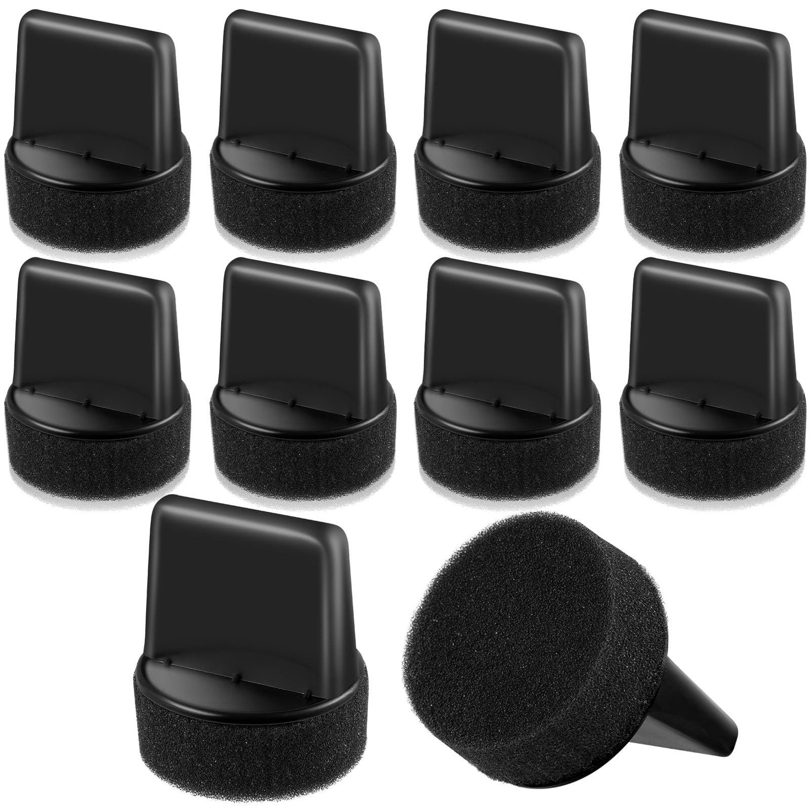 10 Pcs Shine Shoes Sponge Applicators Foam Dauber Shoe Polish Black