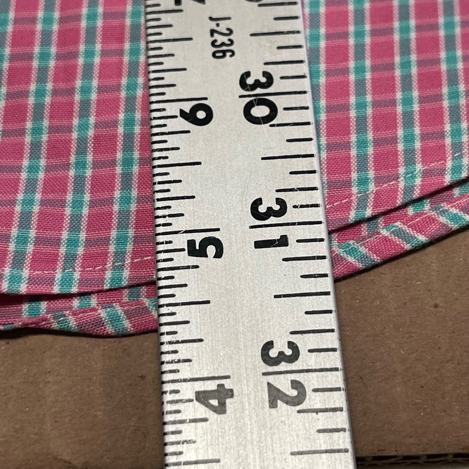 Polo Ralph Lauren Men’s 16.5 34/35 Pink Plaid L/S Oxford Classic Fit Pony