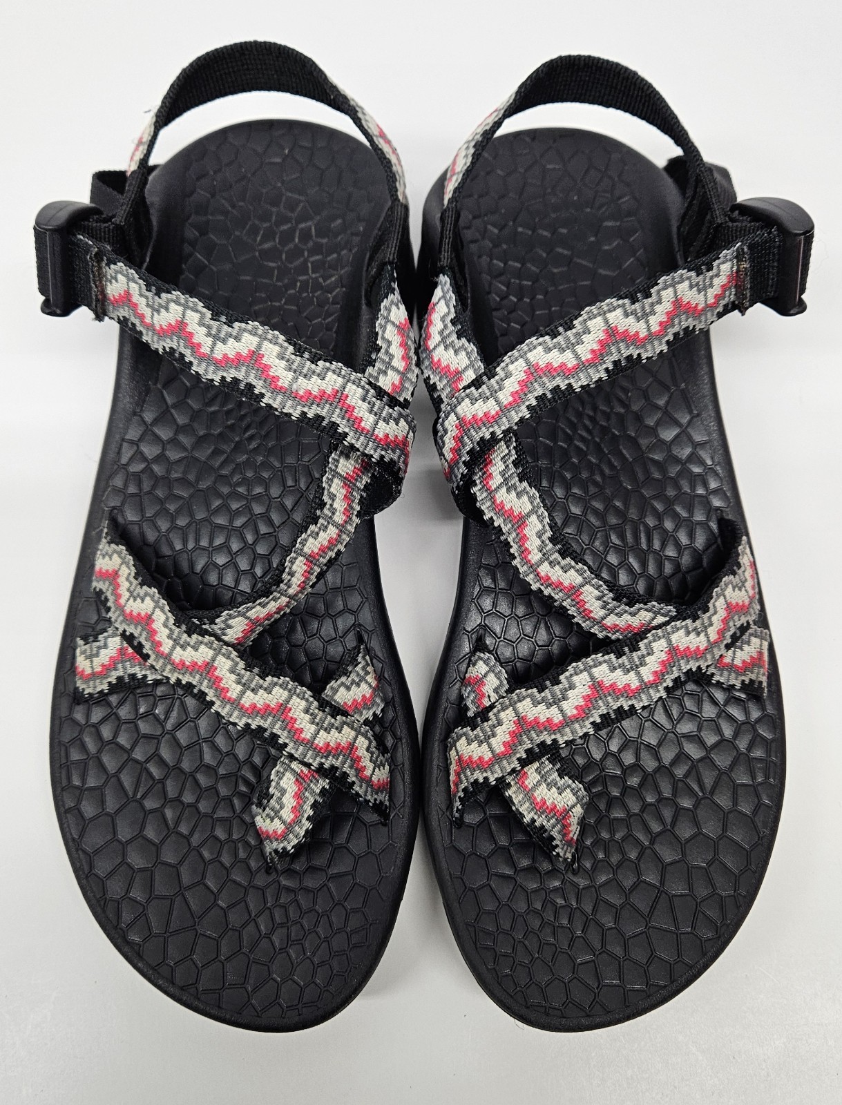 CHACO Updraft EcoTread-2 Womens Size 10 M Black Strappy Buckle Toe Loop Sandals
