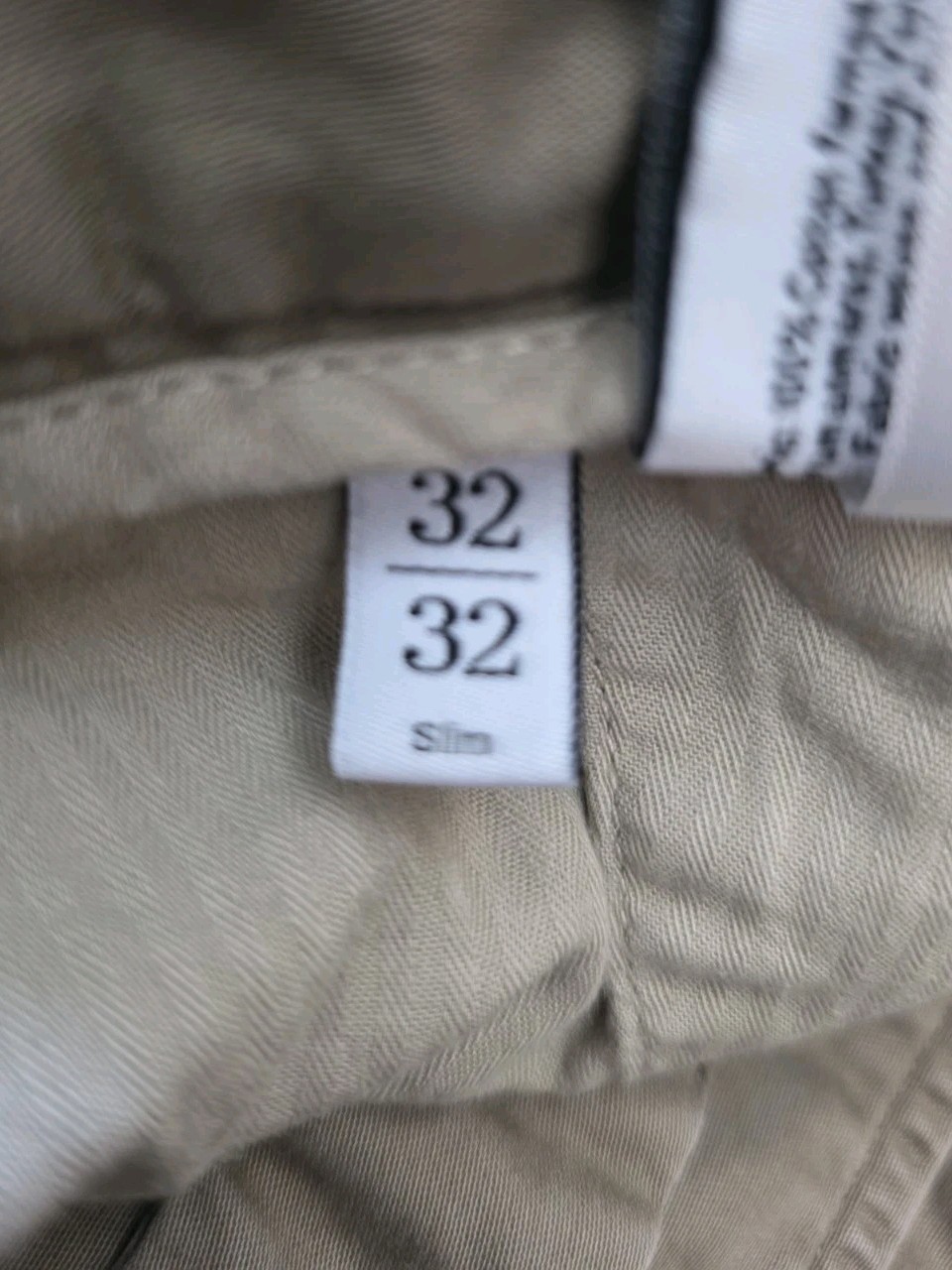 Asket The Chino W32 L32 Beige Slim Fit Stretch Cotton Trousers Portugal