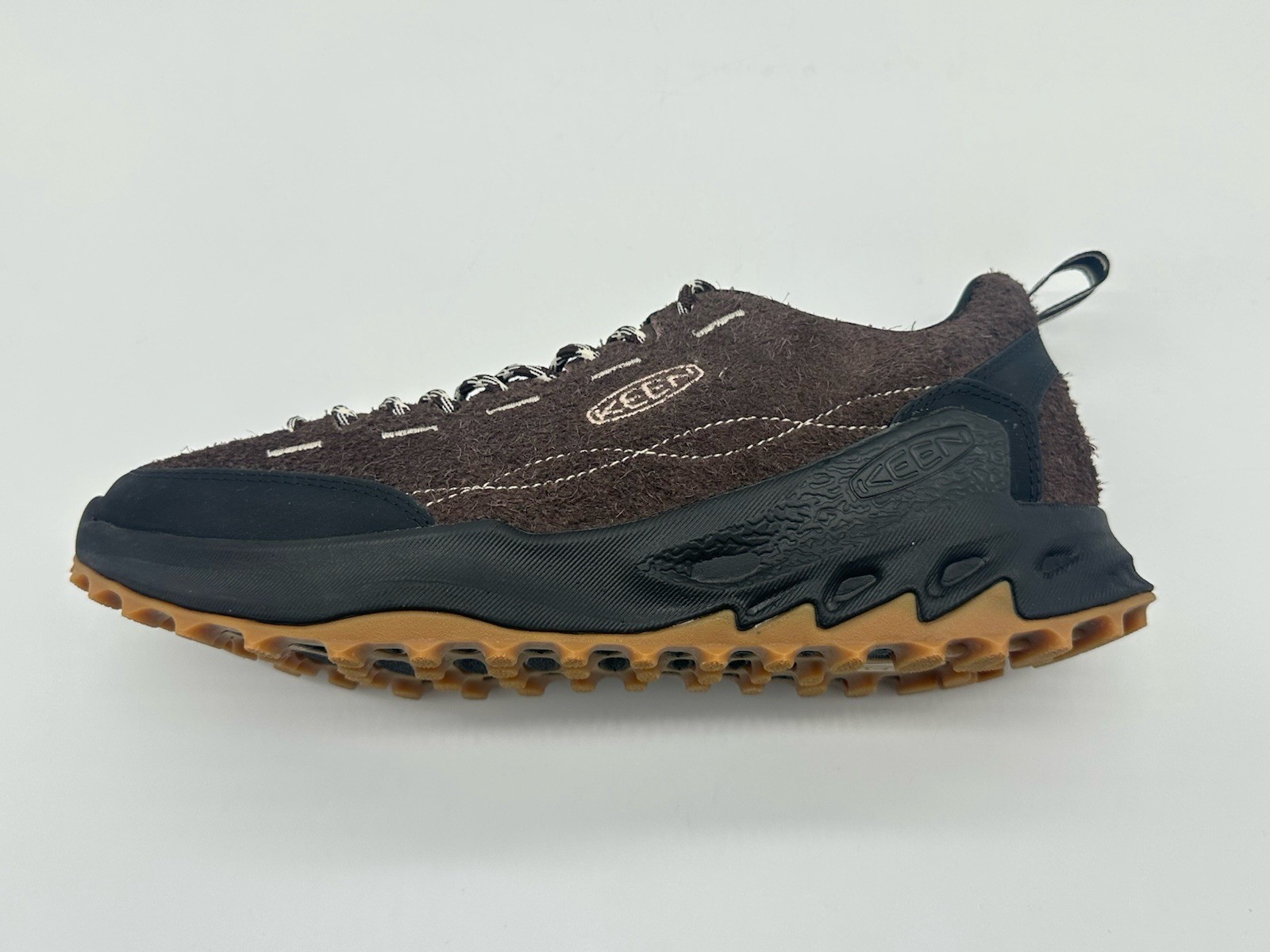 KEEN Jasper Zionic Low Men’s Size 9 Hiking Trail Shoes Brown Java Furry Suede