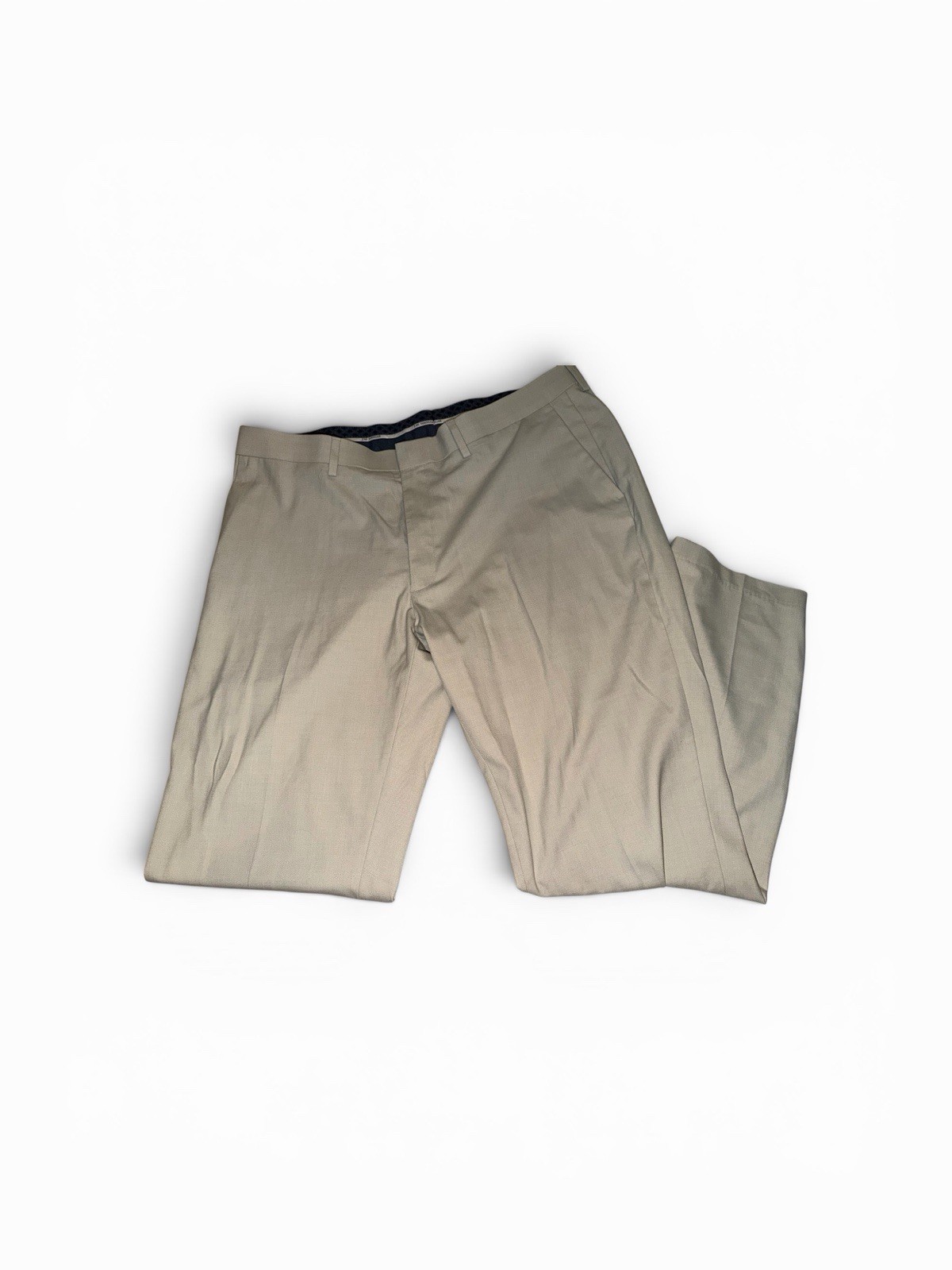 J.M. Haggar Premium Dress Pants Men’s 40×32 Beige Khaki Straight Fit Flat Front