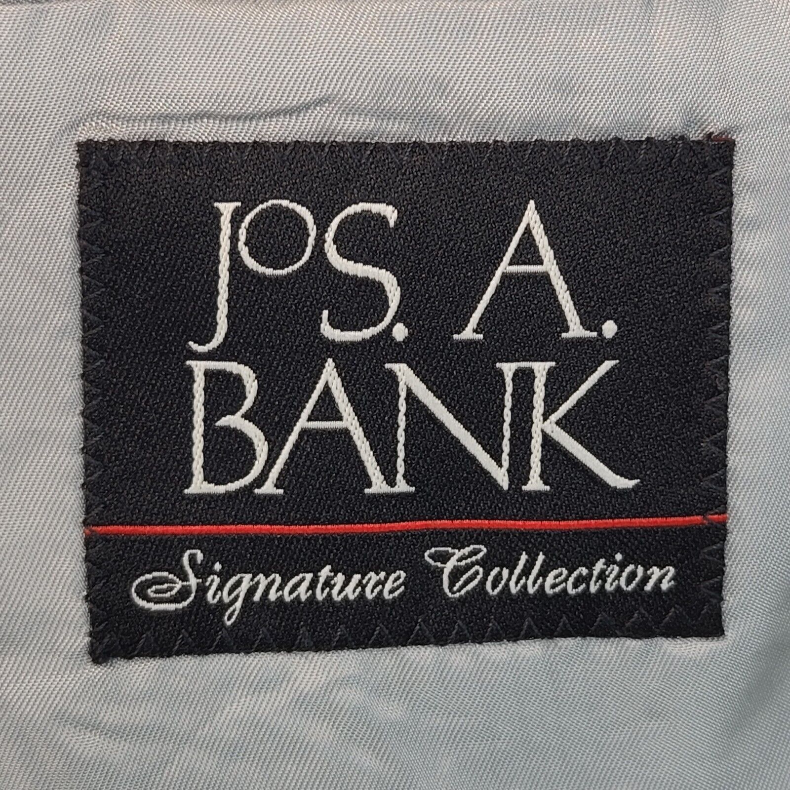 Jos A Bank Mens Two Button Blazer Signature Coll Grey Glen Check Silk Blend 46R