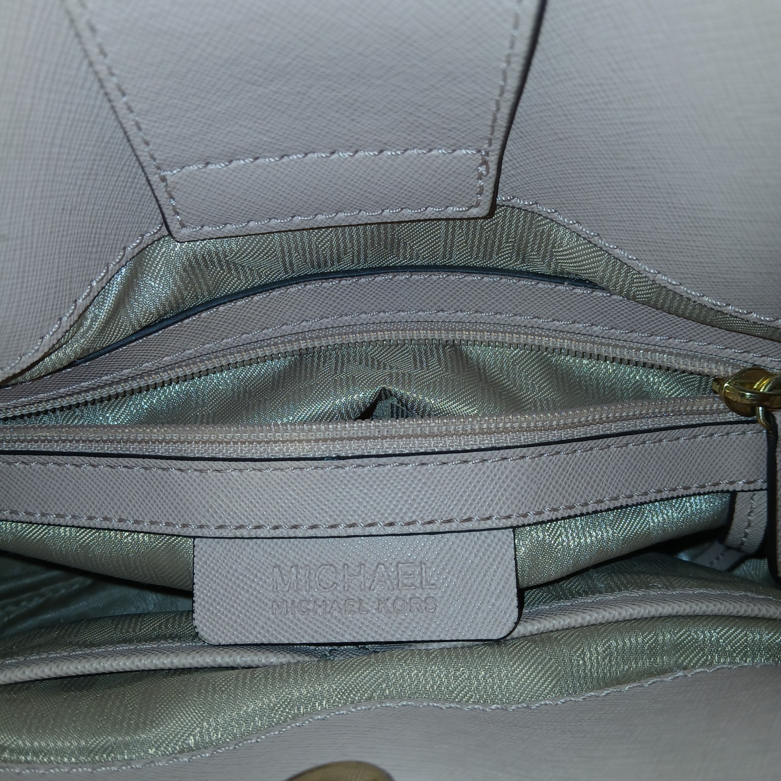 Michael Kors Medium Rose Satchel Top Handle Gold Hardware Chain Strap