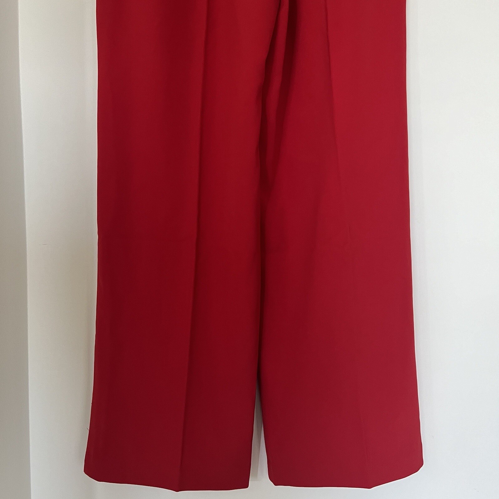Commense Middle Waist Pleated Tapered Pants Red size M