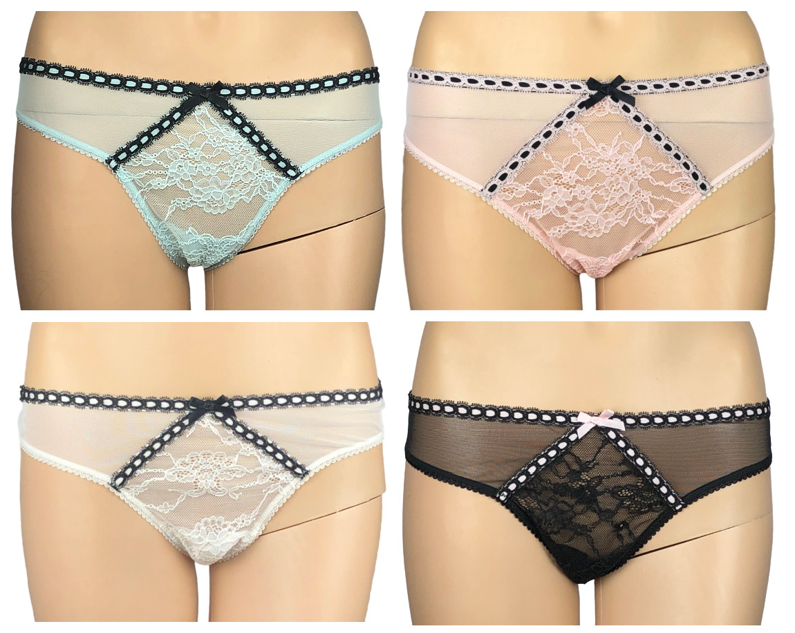 VICTORIA’S SECRET DREAM ANGELS MESH & LACE RIBBON SLOT THONG PANTY XS S M L XL