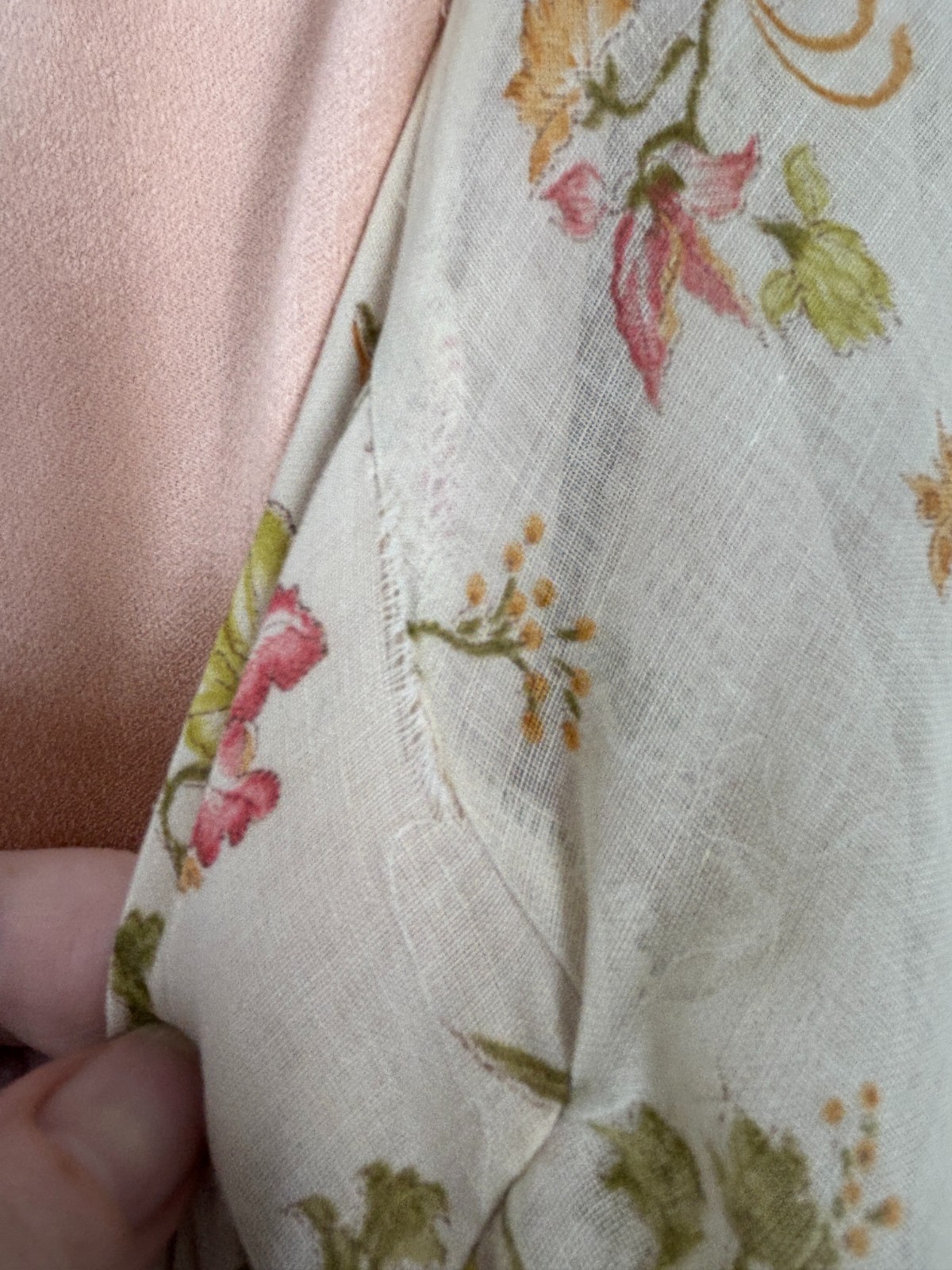 70s Rare Gunne Sax By Jessica Maxi Floral Butterfly Print Angel Kimono Sleeve
