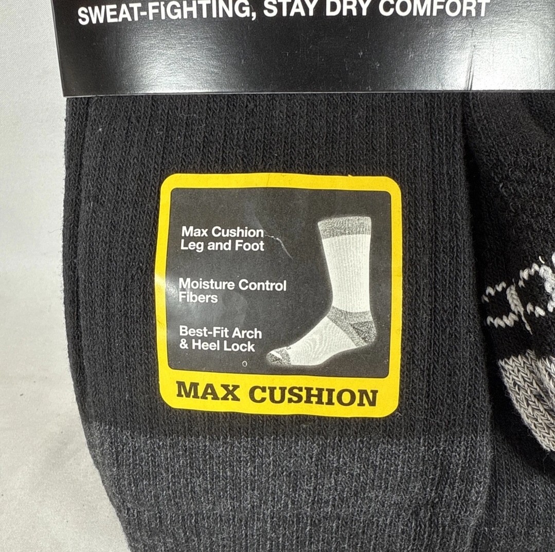 Dickies Men’s Dri-tech Moisture Control Crew Socks Assorted Sizes Colors 6pairs