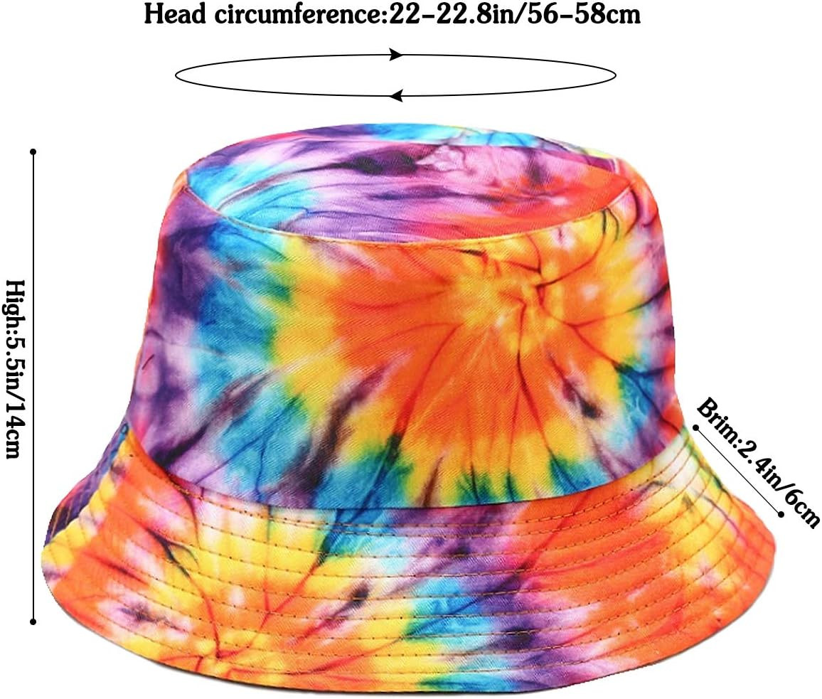 Unisex Bucket Hat Beach Sun Hat Aesthetic Fishing Hat for Men Women Teens, Rever