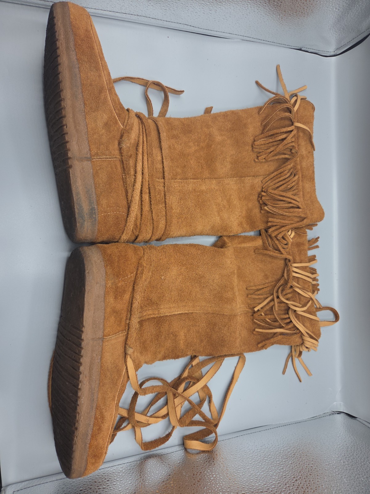 Steger Mukluks Kodiak Brown Moosehide Suede Winter Boots Women’s Size US 7