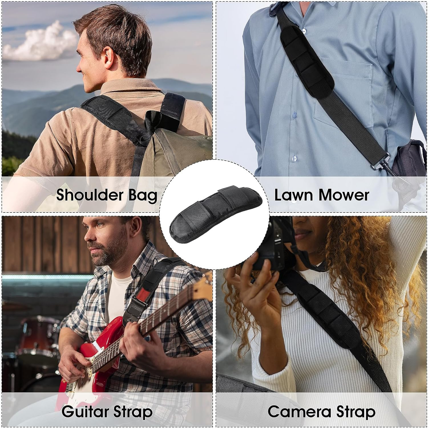 2 Pack Removable Shoulder Strap Pad Replacement Detachable Cushion Shoulder Pads